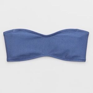 NWT Aerie Rib Shine Bandeau Bikini Top